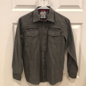 Long sleeve boys button down shirt